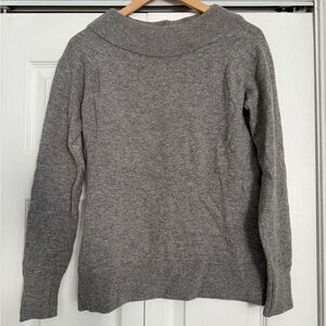 Ann Taylor Gray Cowl Neck Sweater